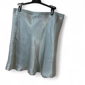 H&M Shimmering Light Green A-Line Skirt